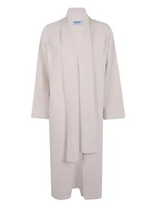 Кардиган-пальто с лацканами-шалькой Blugirl, нейтральный