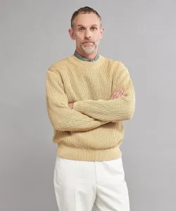 Вязаная футболка с круглым вырезом Low Gauge Aze United Arrows, цвет Beige