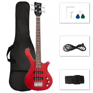 Басс гитара Glarry GW101 36in Kid's Electric Bass Guitar - Red
