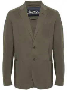 Однобортный пиджак Herno, зеленый