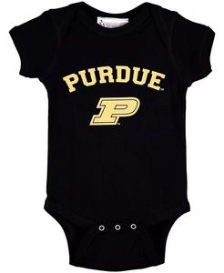 Боди для мальчиков и девочек черного цвета Purdue Boilermakers Arch and Logo Two Feet Ahead