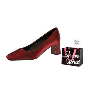 BIGTREE Женские туфли на платформе с массивным каблуком черные, цвет Black