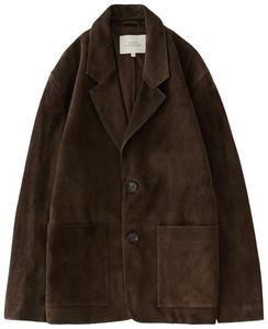Мужской замшевый пиджак Studio Nicholson Espresso Tiko, цвет, коричневый
