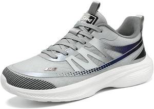 Мужские дышащие кроссовки Qacksv, легкие сетчатые кроссовки для бега и занятий в зале, удобная спортивная обувь, противоскользящие тренировочные кроссовки для мужчин, серый