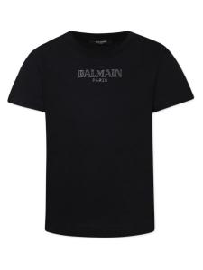 Футболка с логотипом Balmain Kids, черный