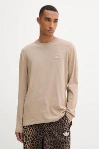 Хлопковый лонгслив Tommy Jeans, коричневый