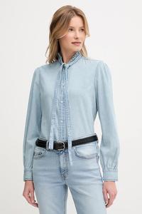 Хлопковая рубашка United Colors Of Benetton, синий