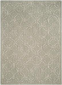 Ковер SAFAVIEH, 61 x 112 см, Courtyard Collection Green / Grey CY8470 для дома и улицы, водонепроницаемый, легко чистится, для патио, заднего двора, прихожей