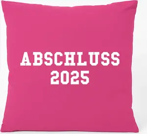 Подушка на диван Huuraa, подарок на выпускной 2025, 40x40 см, с наполнителем из хлопка цвета фуксии, сувенир на выпускной 2025 Hellweg Druckerei