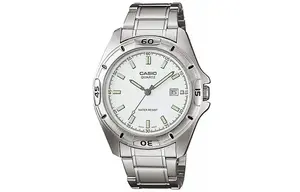 CASIO Часы Men Standard Series 42mm White Watch MTP-1244D-7AJF, White Dial