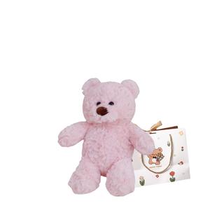 Мягкая плюшевая игрушка мишка, высота 30 см OU DI PIG, розовый