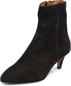 Женские низкие ботильоны Miss Left с закрытым заостренным носком, боковой молнией, короткие ботинки на каблуке-кирпичике, повседневные, для офиса, свиданий и вечеринок, размер 4-16 US, Black