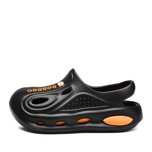 Противоскользящие и износостойкие дышащие тапочки для детей BOBDOG, черный/оранжевый
