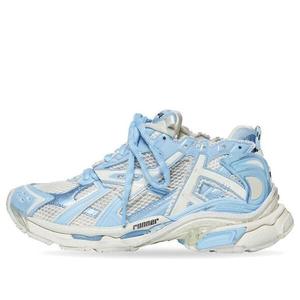 Кроссовки runner sneakers 'white baby blue mesh and nylon' Balenciaga, белый