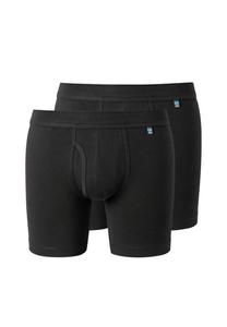 Длинные короткие / брюки 2 шт. в упаковке долговечный хлопок Schiesser, черный