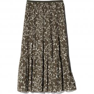 Повседневная длинная юбка женская UNIQLO, темно-оливковый