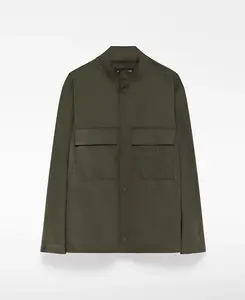 Мужская замшевая куртка с карманами на груди Adolfo Dominguez, зеленый