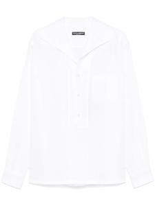 Льняная рубашка с длинными рукавами Dolce & Gabbana, белый