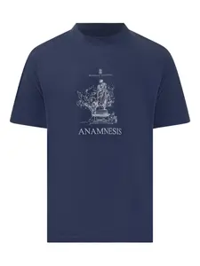 Футболка с принтом «Анамнезис» Brunello Cucinelli, синий