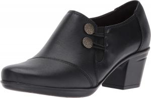 Женские ботильоны Clarks Emslie Warren с молнией, Black Leather