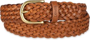 Женский полностью регулируемый повседневный кожаный плетеный ремень Levi's для джинсов и платьев, Tan