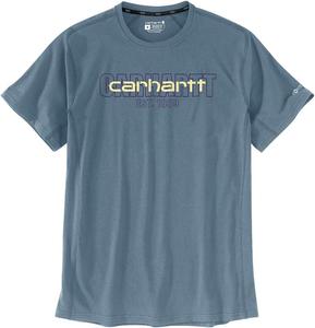 Carhartt мужская футболка с логотипом, расслабленный крой, средний вес, короткий рукав, Thundercloud