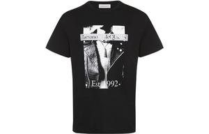 Графическая футболка с принтом Crewneck Alexander McQueen, черный