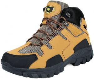 Мужские водонепроницаемые походные ботинки, противоскользящие, легкие, средней высоты, с поддержкой щиколотки, дышащие походные трекинговые ботинки Hhhchpm, коричневый