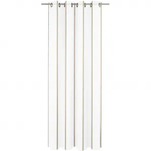 Штора Chloé с люверсами, 1 шт., готовая штора с люверсами (Ø 4 см) по размеру Wirth, коричневый/белый