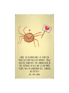 Mr. & Mrs. Panda Паук из полотенца  Агата, мотивационная надпись пастельно-желтого цвета