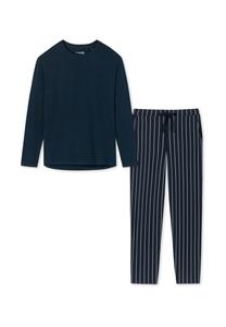 Пижамы из органического хлопка SCHIESSER, цвет Blau Gestreift Dunkelblau