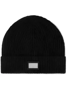 Шапка бини из смесового кашемира с логотипом DOLCE & GABBANA, черный