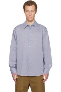 Studio Nicholson Рубашка с синим рисунком