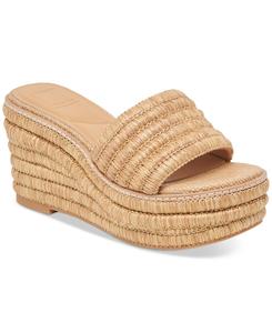 Женские сандалии на платформе Throne с рафией Dolce Vita, Light Natural Raffia