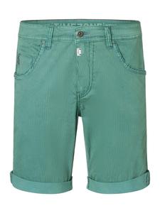 Полосатые шорты чинос с карманами зеленого цвета Timezone