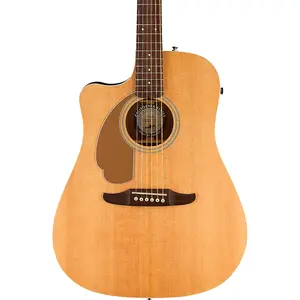 Акустико-электрогитара Fender Left-Handed California Redondo Player, натуральный цвет