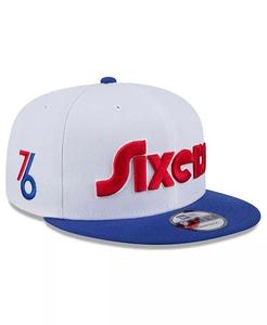 Мужская белая бейсболка Philadelphia 76ers 2024/25 City Edition 9FIFTY Snapback New Era