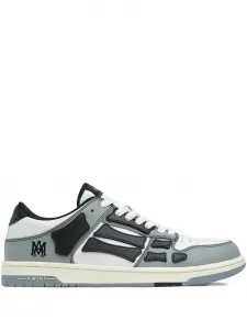 Кожаные кеды с тиснением в виде черепа Amiri, белый