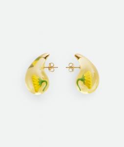 Small drop earrings BOTTEGA VENETA, простокваша/пыльца