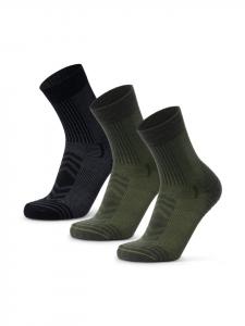 DANISH ENDURANCE Походные легкие носки из мериносовой шерсти, черные, оливково-зеленые
