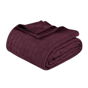 Всесезонное хлопковое одеяло SUPERIOR Basketweave, цвет Plum