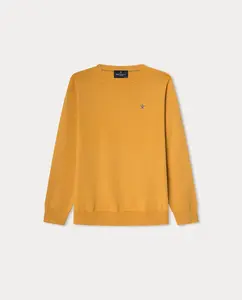 Детский джемпер с круглым вырезом Hackett, горчичный