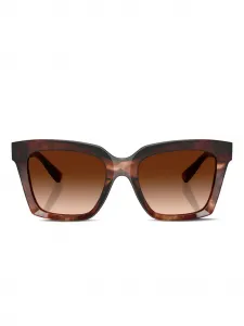 Большие солнцезащитные очки в черепаховой оправе Dolce & Gabbana Eyewear, коричневый