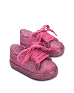 Модные кроссовки для девочек - для малышек и детей постарше. Mini Melissa, розовый