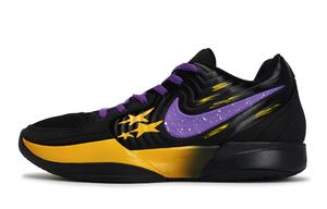 Nike Баскетбольные кроссовки Ja 2 с низким верхом, устойчивые к истиранию, мужские, черные, фиолетово-желтые