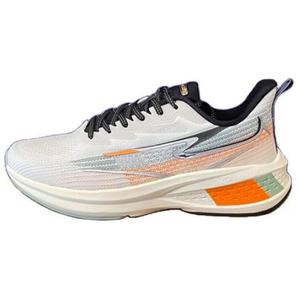 Износостойкие низкие кроссовки для бега мужские серо-оранжевые Erke