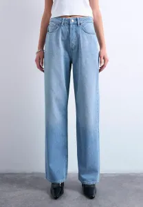 Tscolumn со средней посадкой и широкими штанинами Topshop, Medium Blue Denim