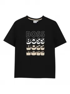 Футболка с логотипом Boss Kidswear, черный