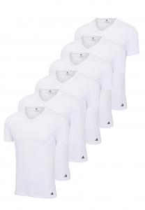 6 футболок Adidas с V-образным вырезом, мужская хлопковая футболка с V-образным вырезом