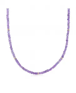 Ожерелье из аметистовых бусин, 14-каратное золото The Lovery, amethyst